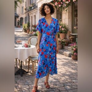 princess polly baby blue dress Zara blue floral summer